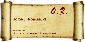 Oczel Romuald névjegykártya